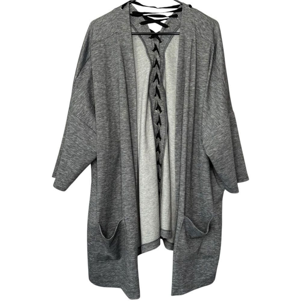 |EUC| ZAC & RACHEL Lace Up Open Front Cardigan